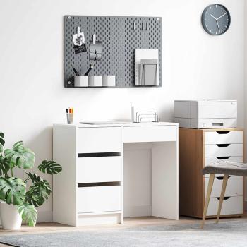 ARDEBO.de - Schreibtisch Weiß Holzwerkstoff 90 x 37,5 x 75 cm