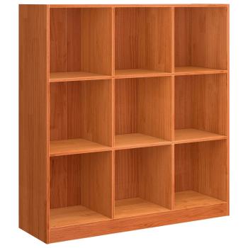 Bücherregal Wachsbraun 104 x 33 x 110 cm Massives Kiefernholz