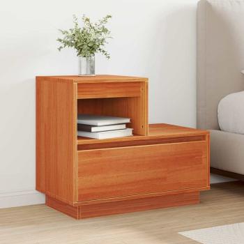 Nachttisch 2 stk. Wachsbraun 60 x 34 x 51 cm Holzwerkstoff