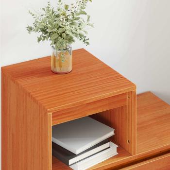 Nachttisch 2 stk. Wachsbraun 60 x 34 x 51 cm Holzwerkstoff