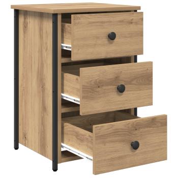 Nachttisch Braun 40 x 36 x 60 cm Massives upgecyceltes Holz