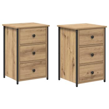 Nachttisch 2 Stk. Braun 40 x 36 x 60 cm