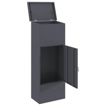 Paketdrop-Box mit Speicher Anthrazit 44,5 x 29 x 110,5 cm Stahl