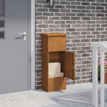 ARDEBO.de - Paketdrop-Box Rostig 44,5 x 29 x 110,5 cm Wetterfeststahl