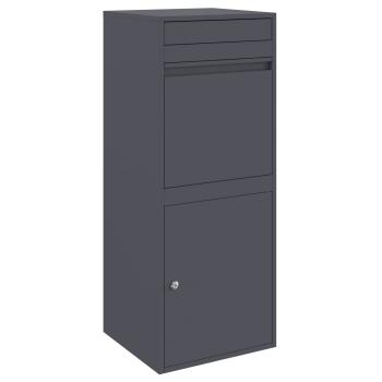 Paketdrop-Box mit Speicher Anthrazit 41 x 38 x 103 cm Stahl