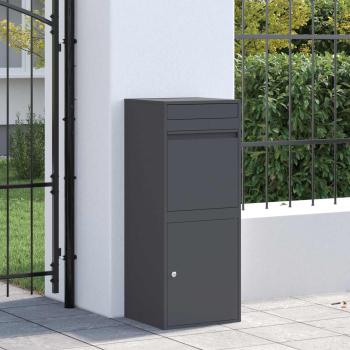 Paketdrop-Box mit Speicher Anthrazit 41 x 38 x 103 cm Stahl