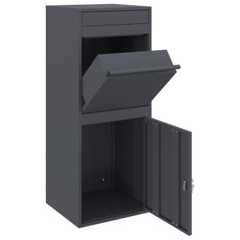 Paketdrop-Box mit Speicher Anthrazit 41 x 38 x 103 cm Stahl