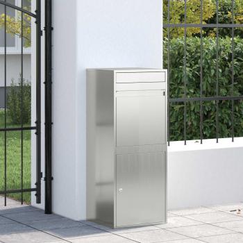 Paketdrop-Box mit Tür Silber 41 x 38 x 103 cm Verzinkter Stahl