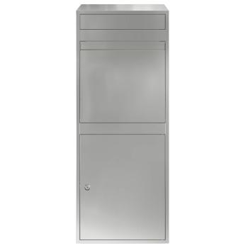 Paketdrop-Box mit Tür Silber 41 x 38 x 103 cm Verzinkter Stahl