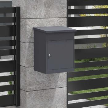 Paketdrop-Box mit Speicher Anthrazit 47,5 x 38 x 59 cm Stahl