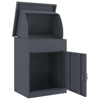 Paketdrop-Box mit Speicher Anthrazit 47,5 x 38 x 59 cm Stahl