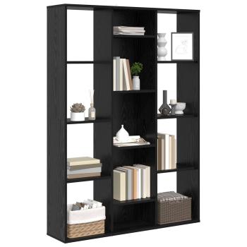 Raumteiler Schwarz Eichen-Optik 100 x 24 x 140 cm Holzwerkstoff