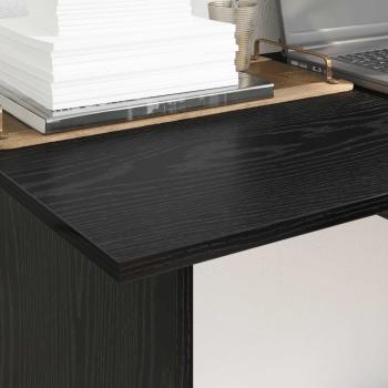 Schreibtisch Schwarz Eichen-Optik 100 x 50 x 76 cm