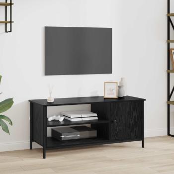 ARDEBO.de - TV-Schränk 100 x 40 x 45 cm Schwarz Eichen-Optik Holzwerkstoff