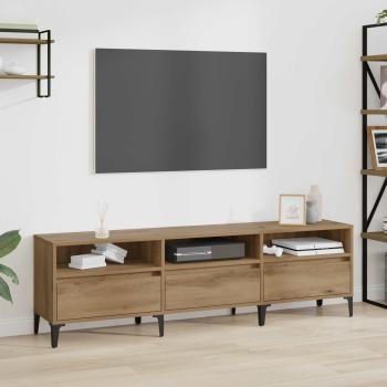 ARDEBO.de - TV-Schränk 150 x 30 x 45 cm Artisan-Eiche Verbundholz und Eisen