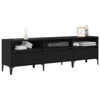 TV-Schränk mit Schubladen Schwarz Eichen-Optik 150 x 30 x 45 cm