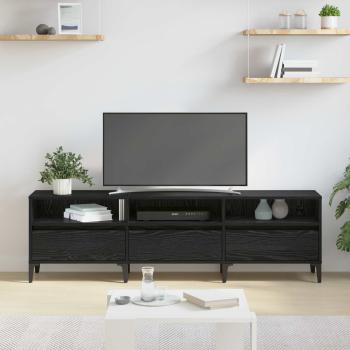 TV-Schränk mit Schubladen Schwarz Eichen-Optik 150 x 30 x 45 cm