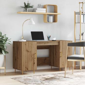 ARDEBO.de - Schreibtisch Artisan-Eiche Holzwerkstoff 140 x 50 x 75 cm