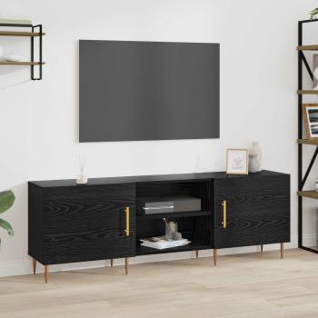 ARDEBO.de - TV-Schränk 150 x 30 x 50 cm Schwarz Eichen-Optik Holzwerkstoff