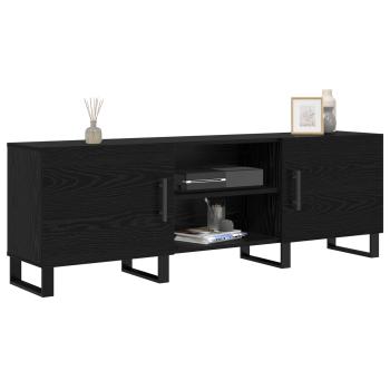TV-Schränk 150 x 30 x 50 cm Schwarz Eichen-Optik Holzwerkstoff