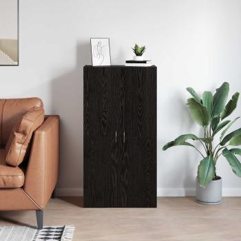 Büroschrank Schwarz Eichen-Optik 60 x 32 x 115 cm Holzwerkstoff