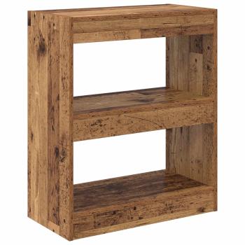 B?cherregal 2 Ebenen 60 x 30 x 72 cm Holzwerkstoff Altholz