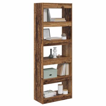 Bücherregal 5 Ebenen 60 x 30 x 166 cm Holzwerkstoff Altholz