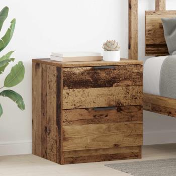 ARDEBO.de - Nachttisch 2 stk. Altholz 45 x 39 x 50 cm Holzwerkstoff