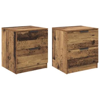 Nachttisch 2 stk. Altholz 45 x 39 x 50 cm Holzwerkstoff