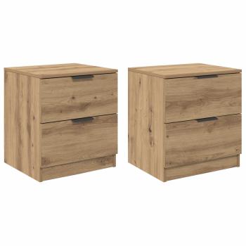 Nachttisch 2 stk. Artisan-Eiche 45 x 39 x 50 cm Holzwerkstoff