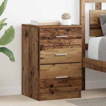 ARDEBO.de - Nachttisch Altholz 40 x 40 x 63 cm Holzwerkstoff