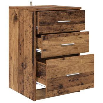 Nachttisch Altholz 40 x 40 x 63 cm Holzwerkstoff