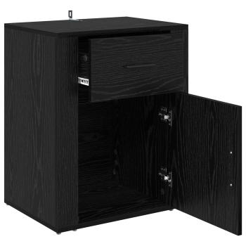 Nachttisch Schwarz Eichen-Optik 35 x 50 x 60 cm Holzwerkstoff