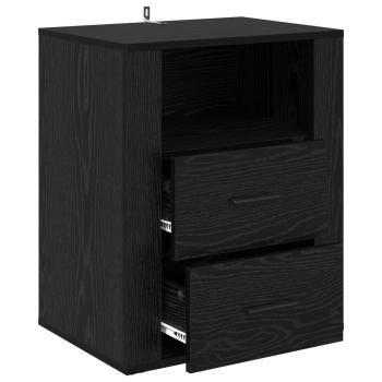 Nachttisch Schwarz Eichen-Optik 35 x 50 x 60 cm Holzwerkstoff