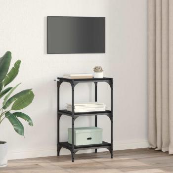 Bücherregal Schwarz Eichen-Optik 40 x 33 x 70,5 cm