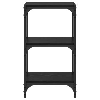 Bücherregal Schwarz Eichen-Optik 40 x 33 x 70,5 cm