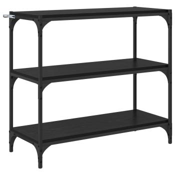Bücherregal Schwarz Eichen-Optik 80 x 33 x 70,5 cm