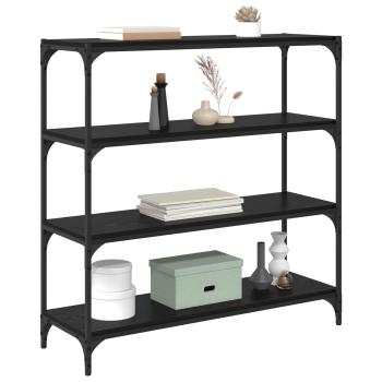 Bücherregal Schwarz Eichen-Optik 100 x 33 x 100 cm