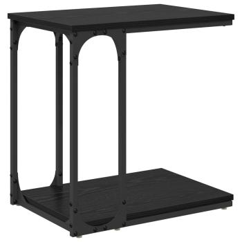 Beistelltisch Schwarz Eichen-Optik 50 x 35 x 52 cm