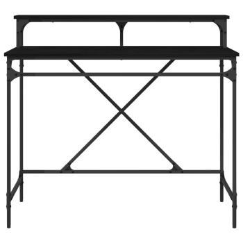 Schreibtisch Schwarz Eichen-Optik 100 x 50 x 90 cm