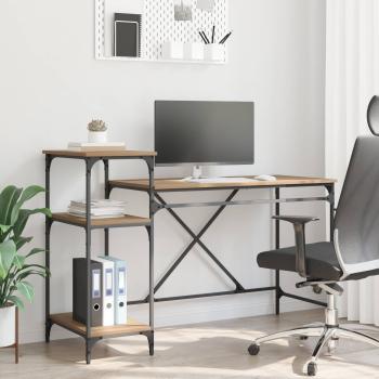 ARDEBO.de - Schreibtisch Artisan-Eiche Holzwerkstoff 135 x 50 x 90 cm