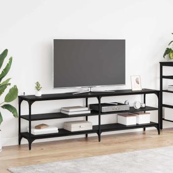 ARDEBO.de - TV-Schränk 160 x 30 x 50 cm Schwarz Eichen-Optik