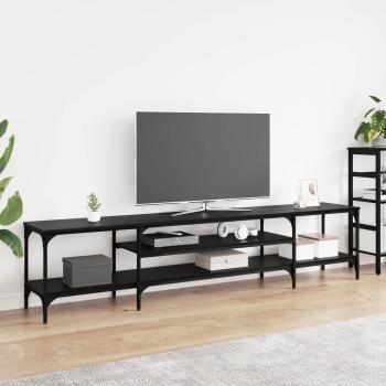 ARDEBO.de - TV-Schränk Schwarz Eichen-Optik 201 x 35 x 45 cm