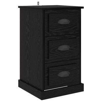 Nachttisch Schwarz Eichen-Optik 39 x 39 x 67,5 cm Holzwerkstoff