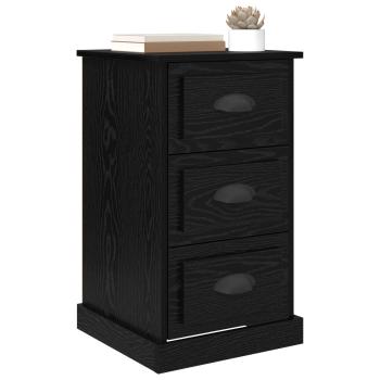 Nachttisch Schwarz Eichen-Optik 39 x 39 x 67,5 cm Holzwerkstoff
