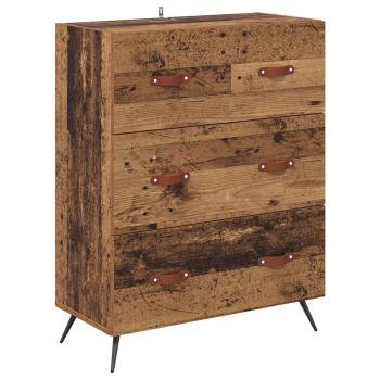 Kommode mit Schubladen Altholz 69,5 x 34 x 90 cm Holzwerkstoff