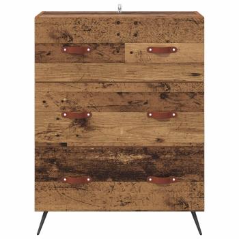 Kommode mit Schubladen Altholz 69,5 x 34 x 90 cm Holzwerkstoff