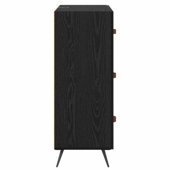 Kommode Schwarze Eiche 69,5 x 34 x 90 cm Holzwerkstoff