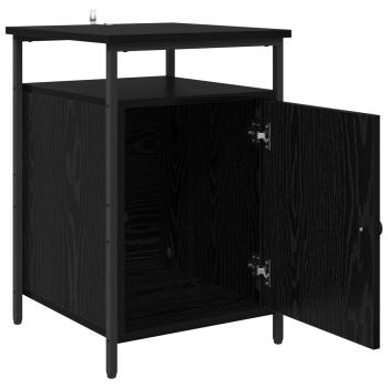 Nachttisch 2 Stk. Schwarz Eichen-Optik 40 x 42 x 60cm