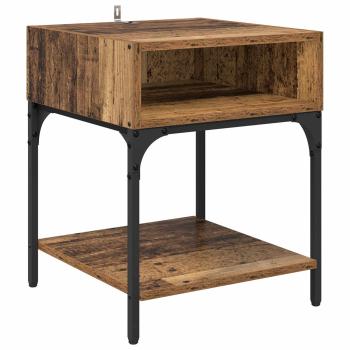 Nachttisch 2 stk. Altholz 40 x 40 x 50 cm Holzwerkstoff